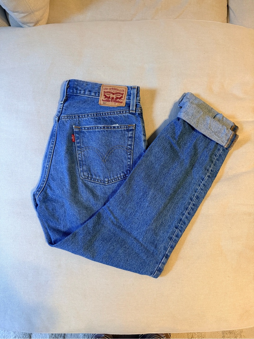 Levi's Blue Women's Straight Leg 501 Jeans